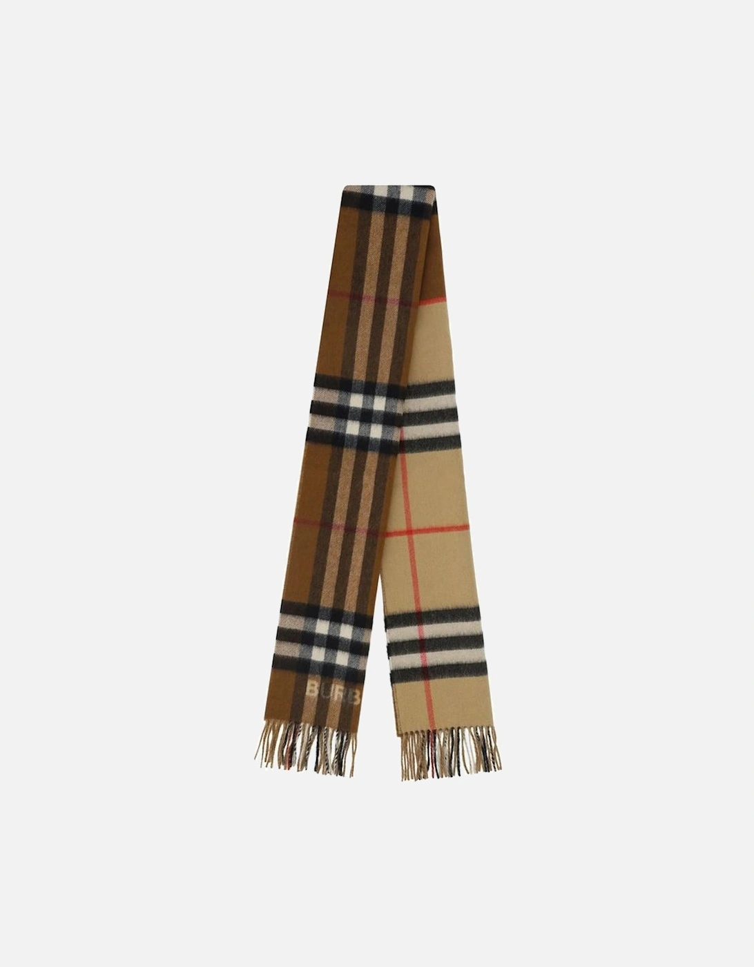 Cashmere Scarf with Archivio Check Pattern Women - Brown Scarves