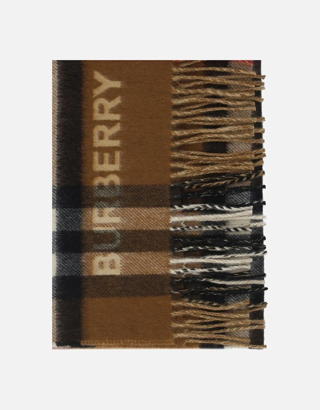 Cashmere Scarf with Archivio Check Pattern Women - Brown Scarves
