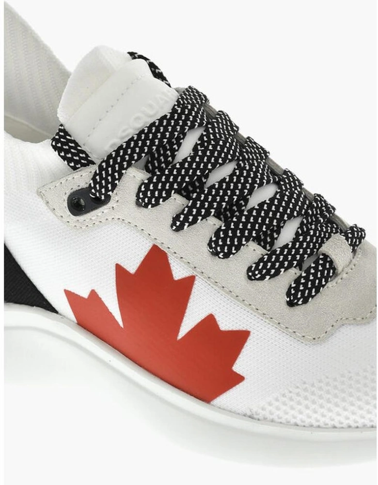 Lace-Up Logo Print Sneakers Women - White