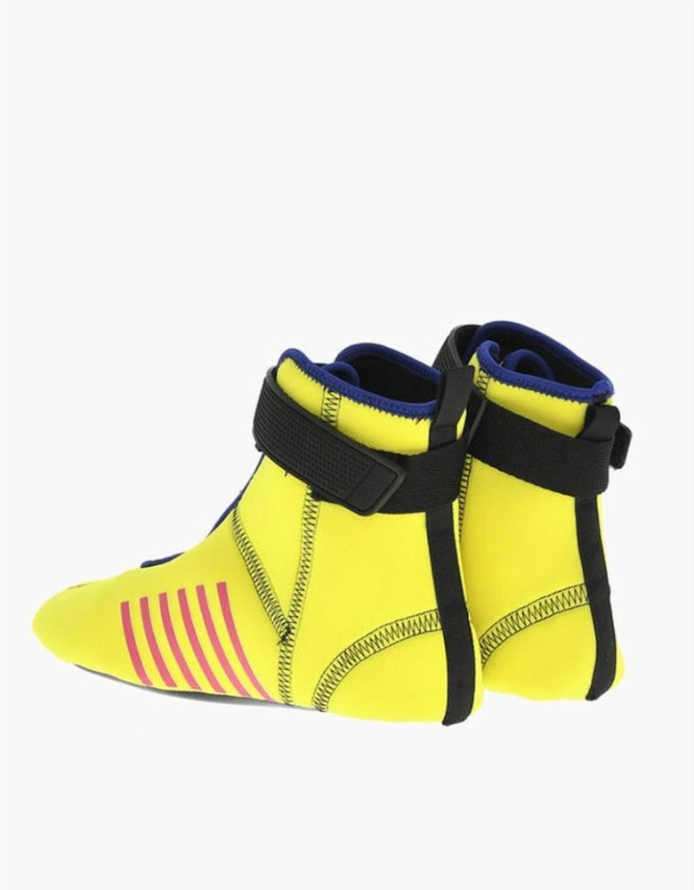 Zip Velcro Closure Rubber Sole Shoes Women - Yellow Sneakers