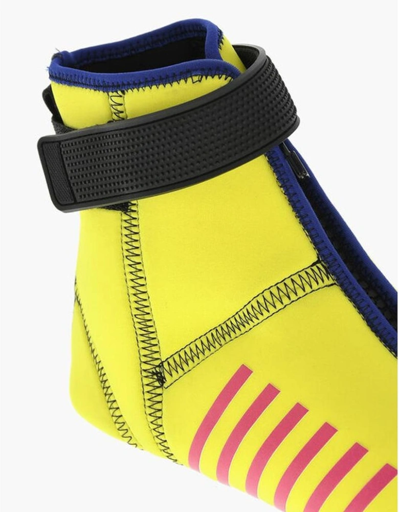 Zip Velcro Closure Rubber Sole Shoes Women - Yellow Sneakers