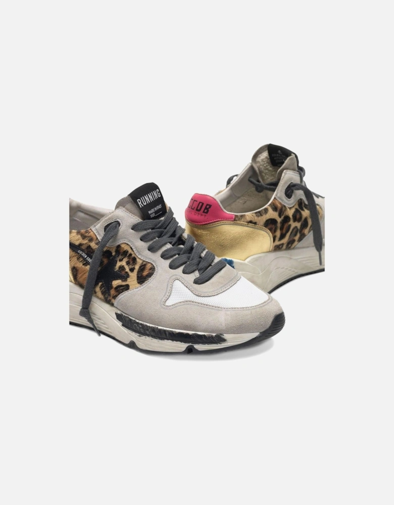 Running Sneakers Leopard Print Distressed Women - Multicolor