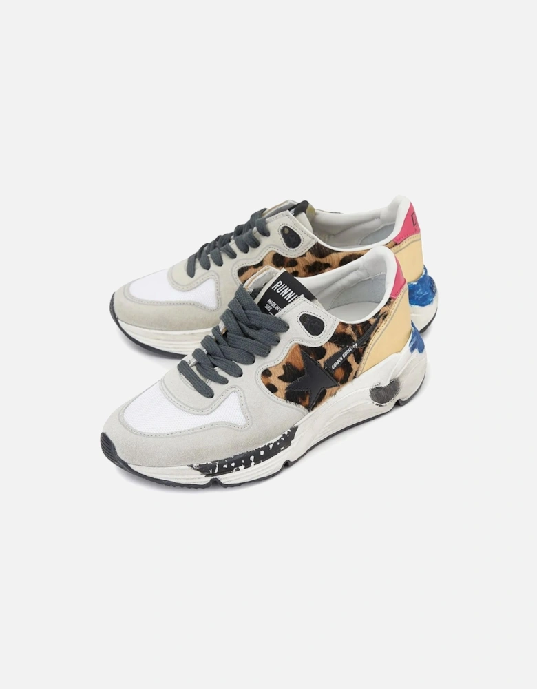 Running Sneakers Leopard Print Distressed Women - Multicolor