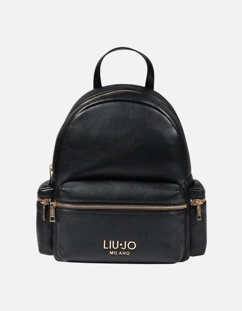 Womens Polyester Backpack - Black