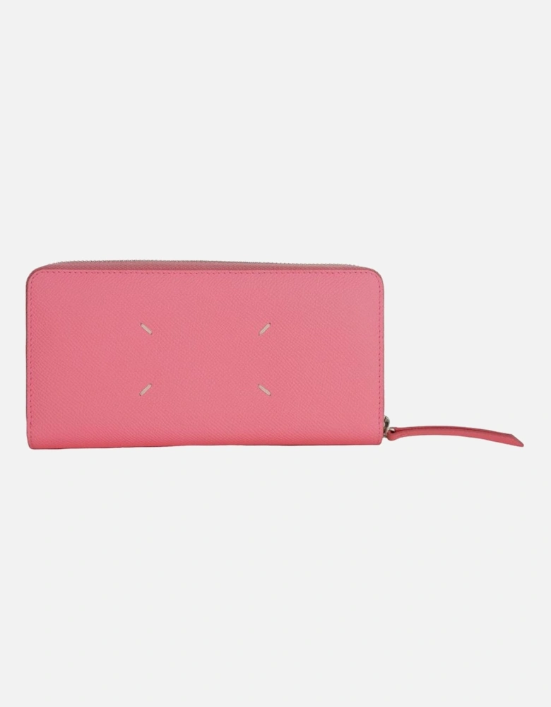 Zipper Closure Leather Wallet Women - Pink