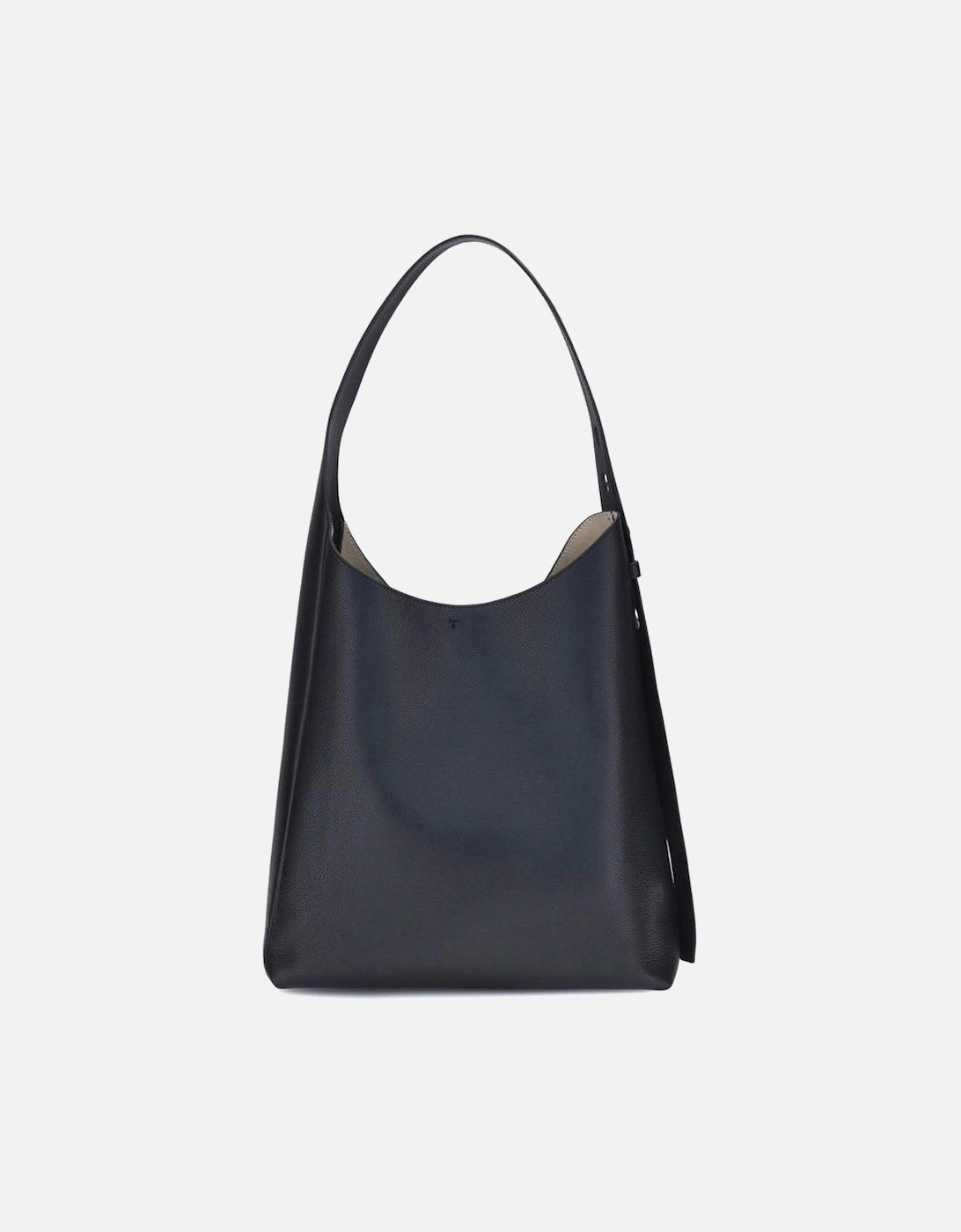 Romy Soft Grained Leather Shoulder Bag Women - Black, 5 of 4