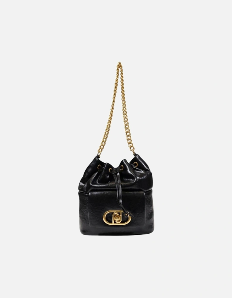 Womens Medium Polyester Bag - Black Handbags
