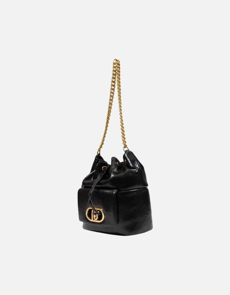 Womens Medium Polyester Bag - Black Handbags