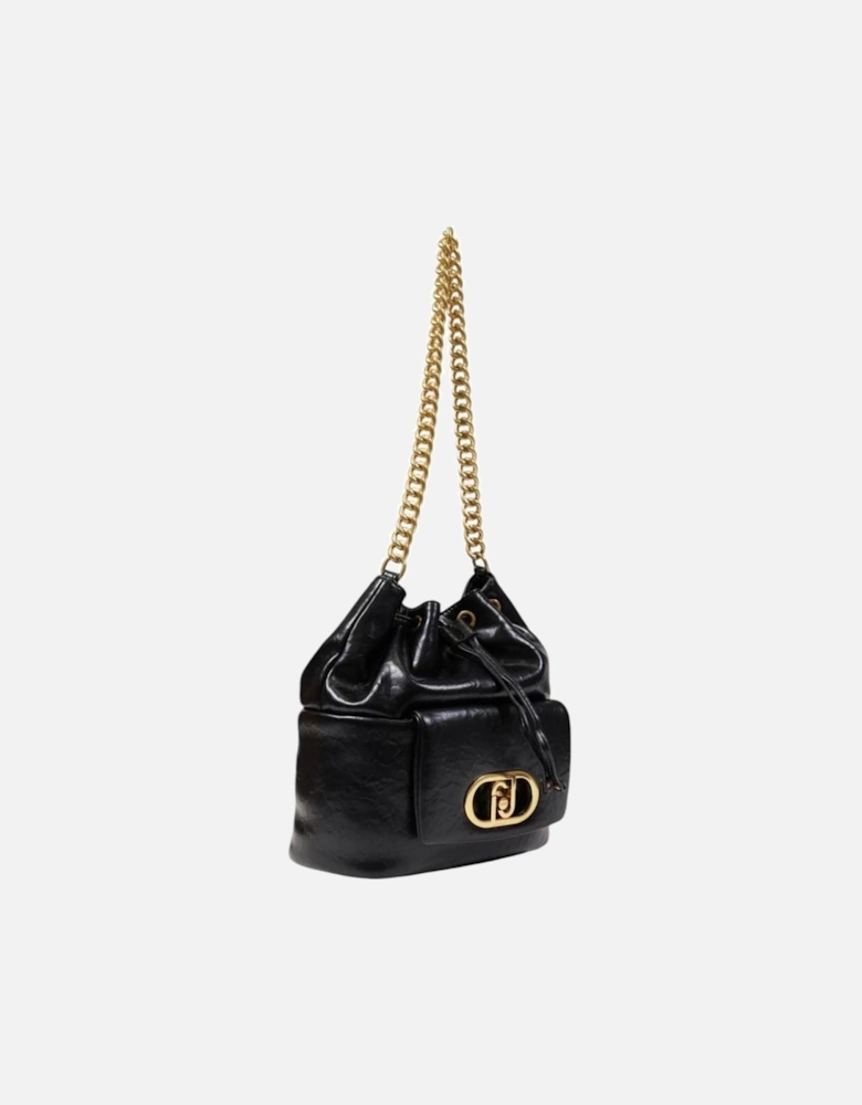 Womens Medium Polyester Bag - Black Handbags