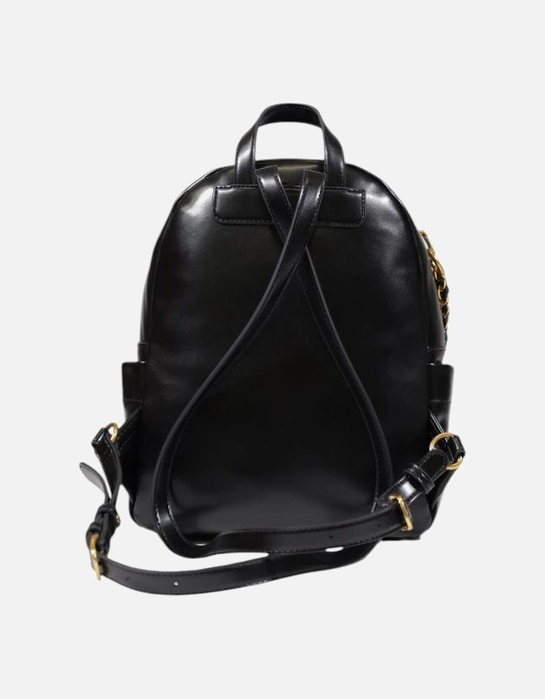 Womens Polyurethane Backpack - Black