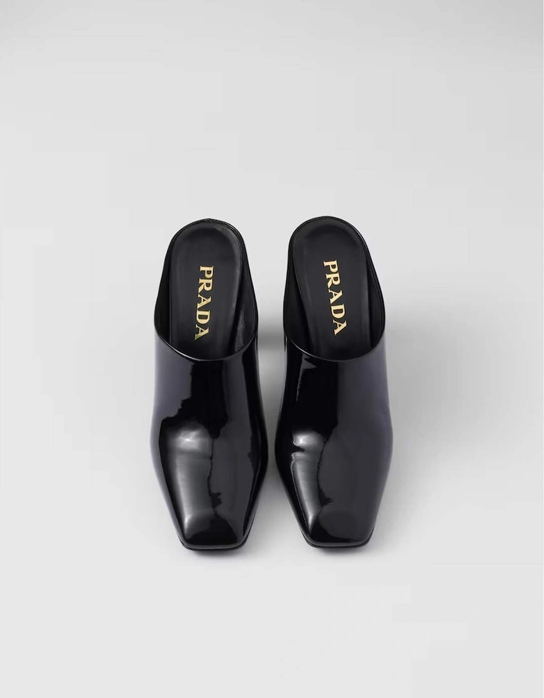 Patent Leather Mules Heels Women - Black Pumps