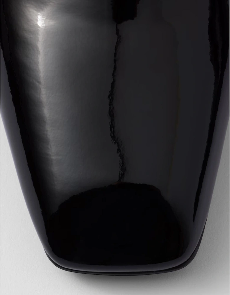 Patent Leather Mules Heels Women - Black Pumps