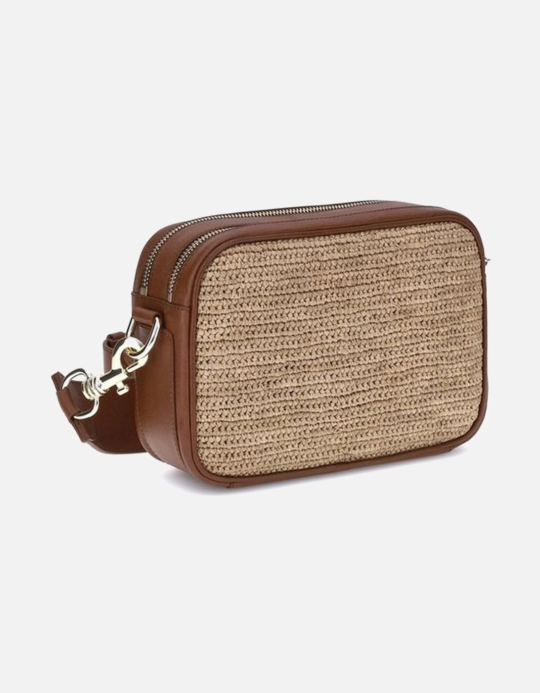 Alefa Raffia Leather Shoulder Bag Women - Brown