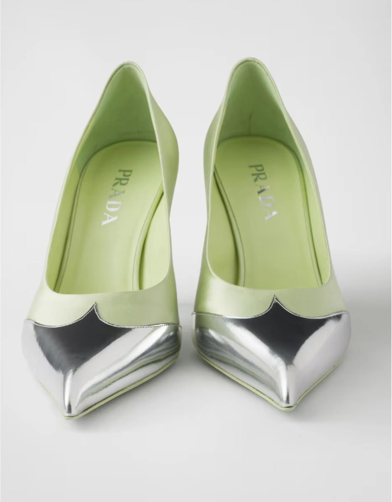 TwoTone Pointed Heels Women - Green Pumps