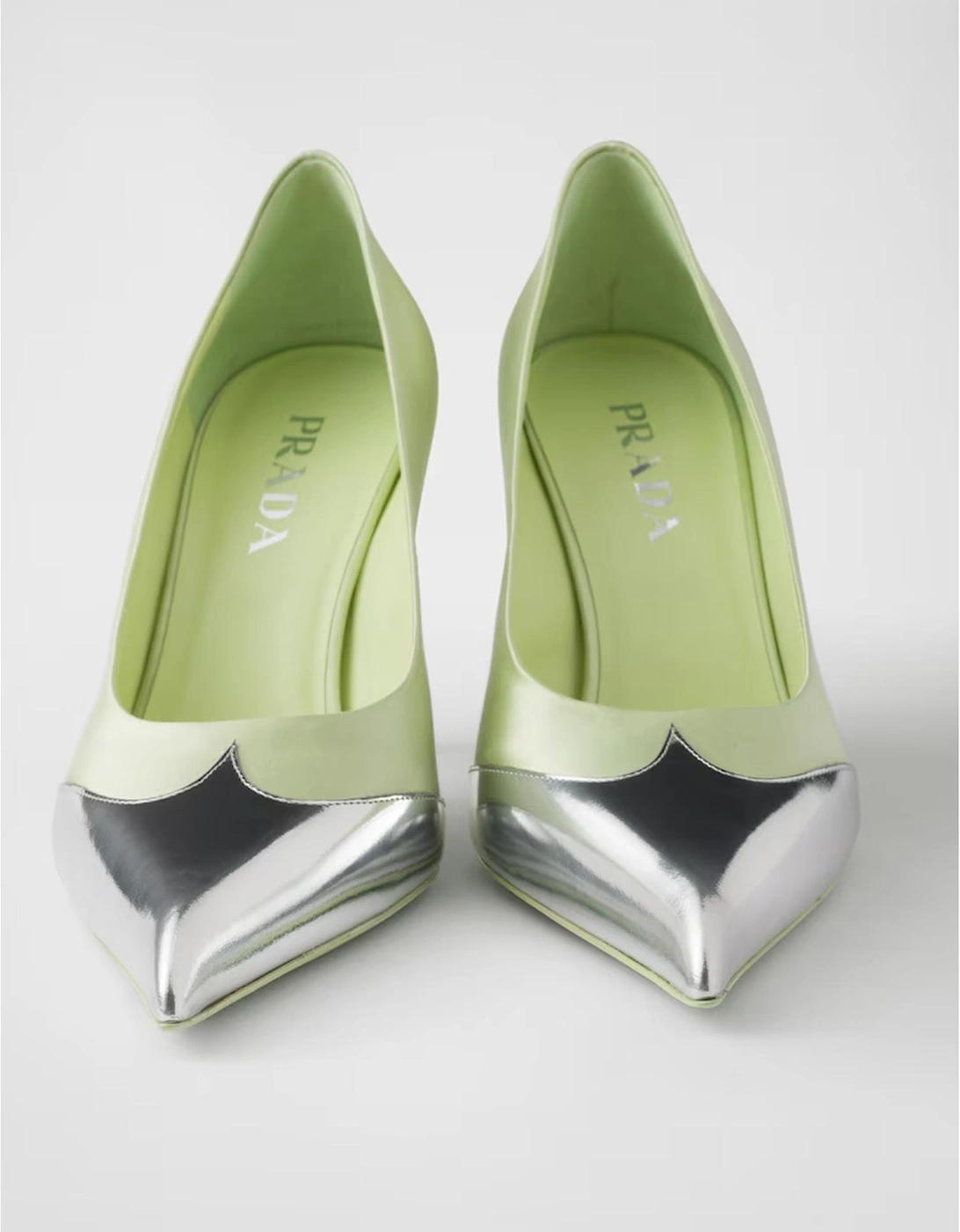 TwoTone Pointed Heels Women - Green Pumps
