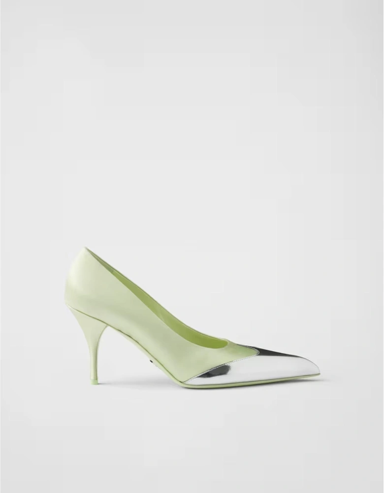 TwoTone Pointed Heels Women - Green Pumps
