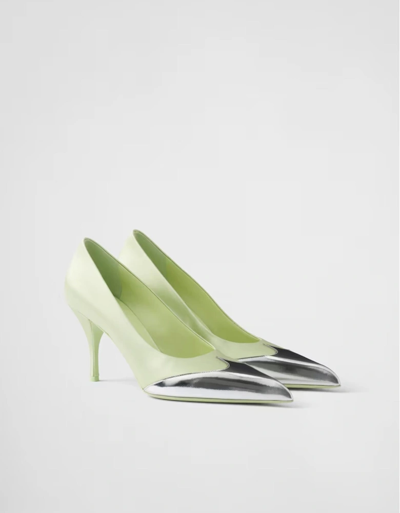 TwoTone Pointed Heels Women - Green Pumps