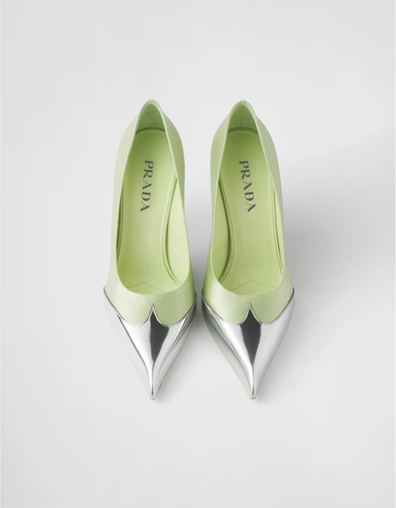 TwoTone Pointed Heels Women - Green Pumps