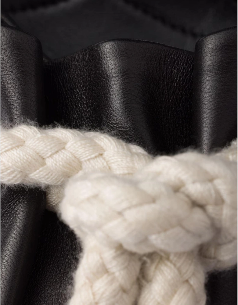 RopeDetailed Leather Mules High Heels Women - Black Pumps