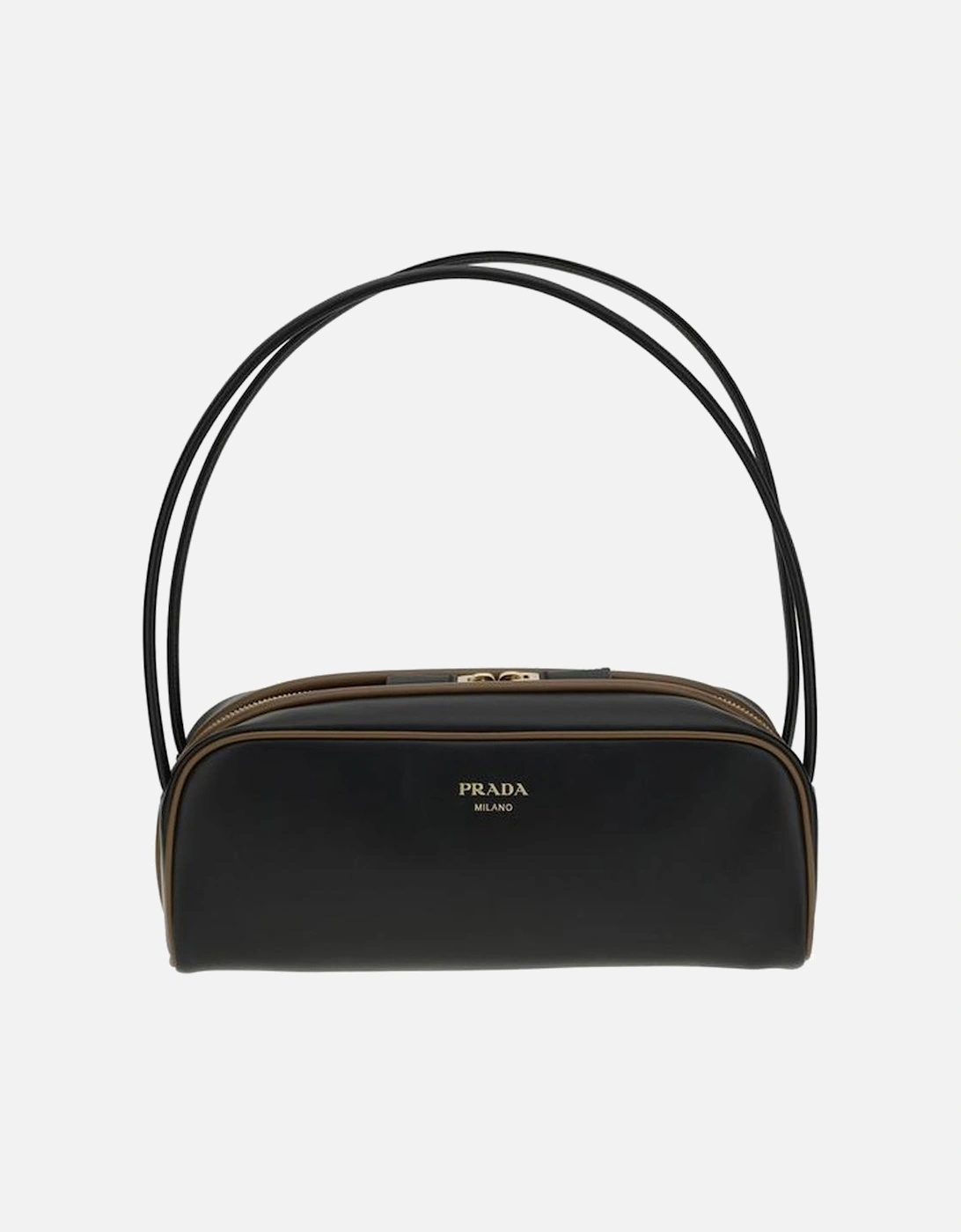 Leather Shoulder Bag with Double-Handle and Zipper Closure Women -, 5 of 4