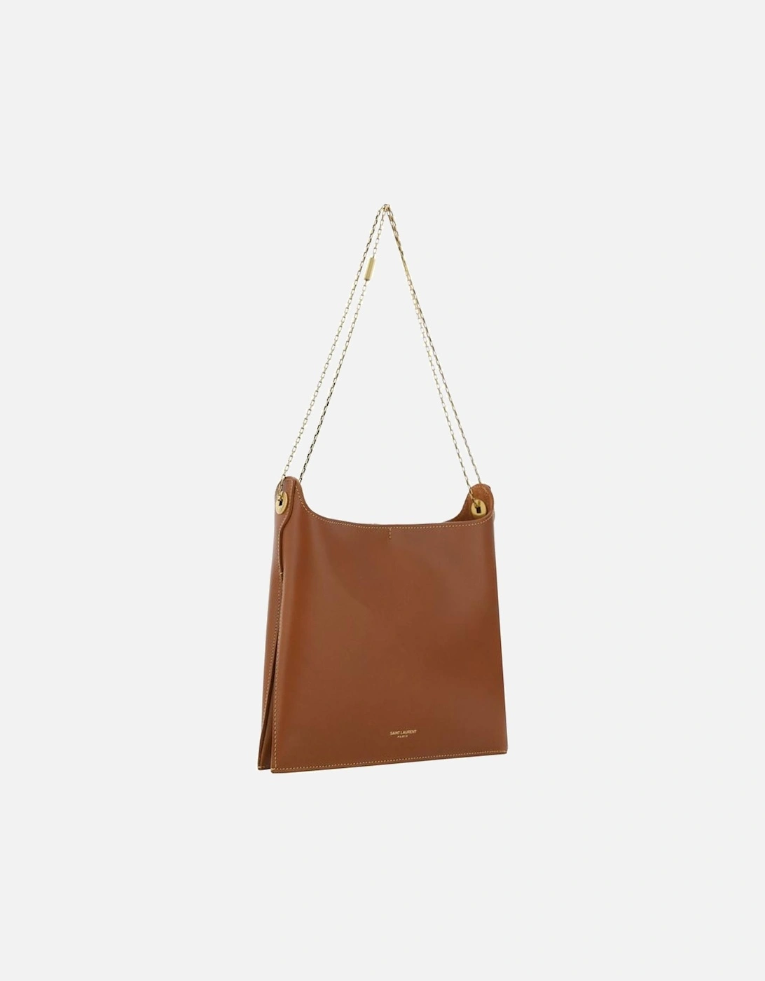 Chain Leather Shoulder Bag Women - Brown