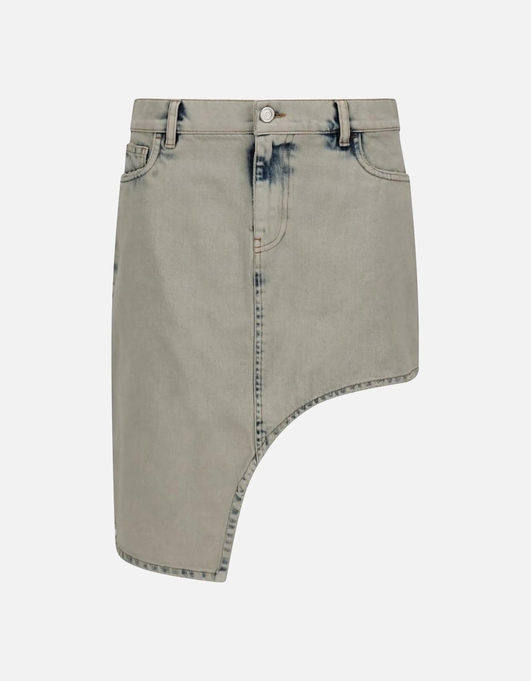 Asymmetric Geometric Denim Miniskirt Women - Gray Skirts, 5 of 4