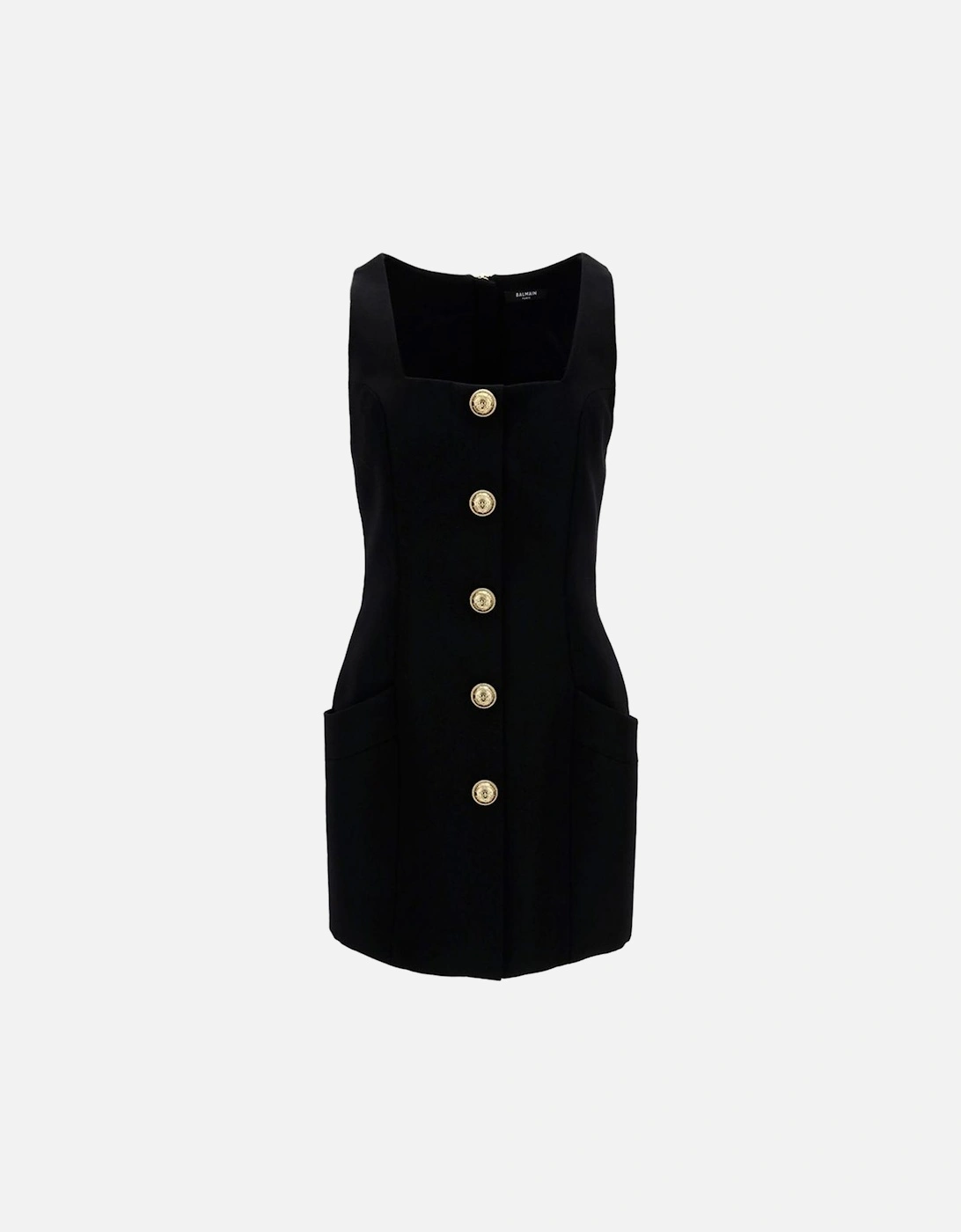 ButtonFront Mini Dress Women - Black Dresses, 4 of 3