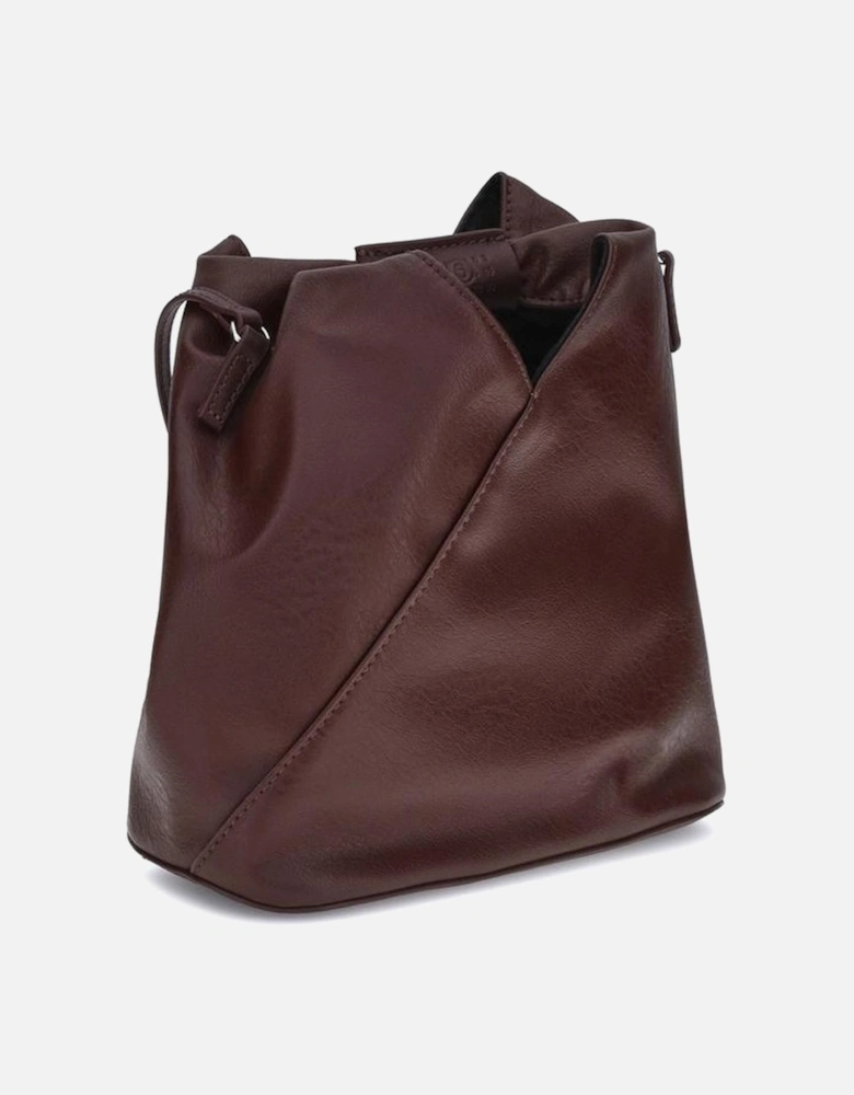 Triangular Geometric Handbag with Embroidery Detailing Women -