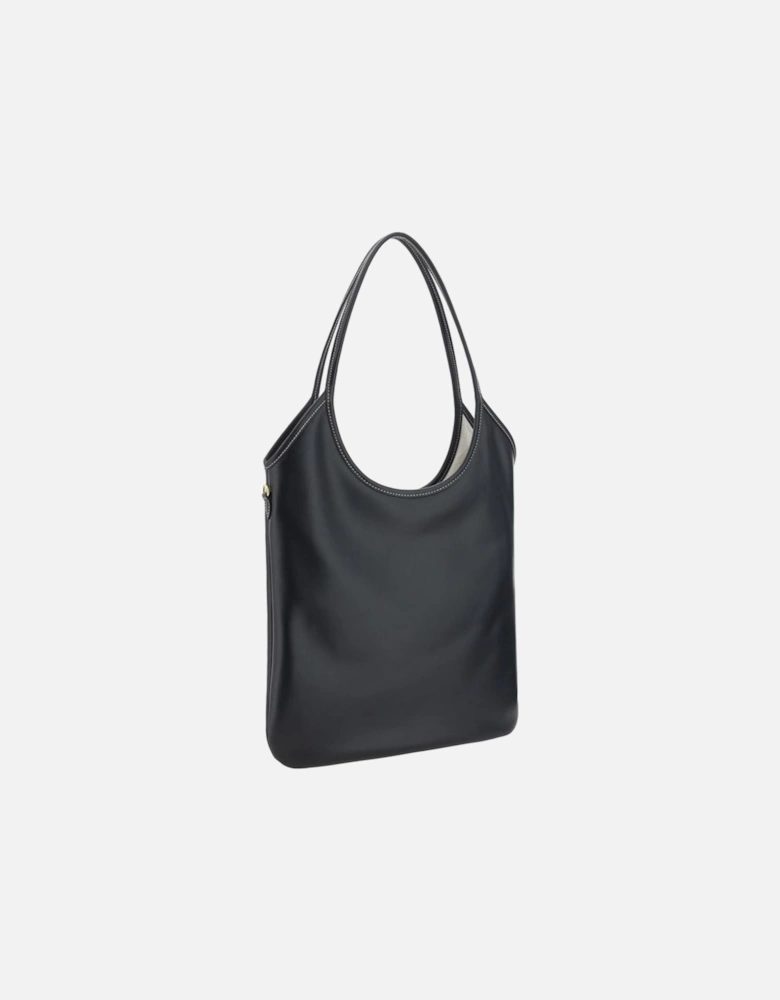 Calfskin Ivy Shoulder Bag with Double Handles Women - Black