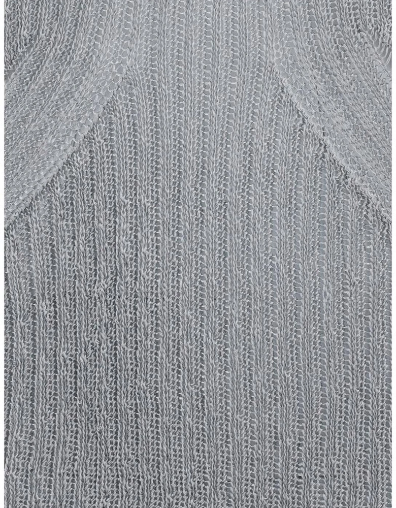 Metallic Viscose Blend Knit Camisole Top Women - Silver T-Shirts