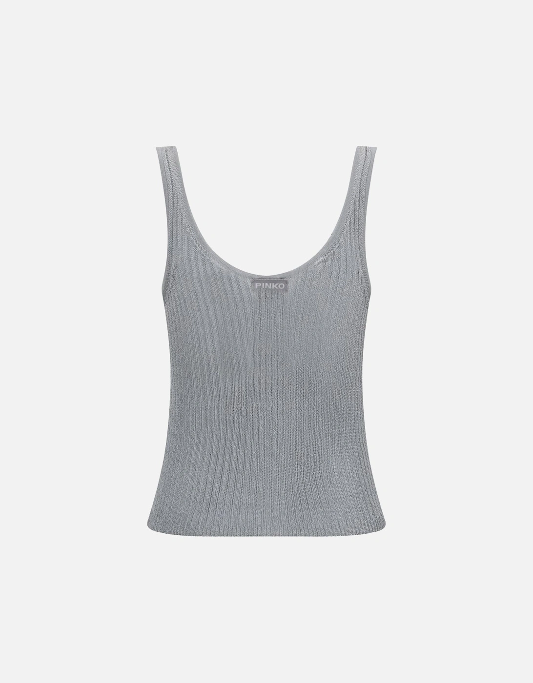 Metallic Viscose Blend Knit Camisole Top Women - Silver T-Shirts