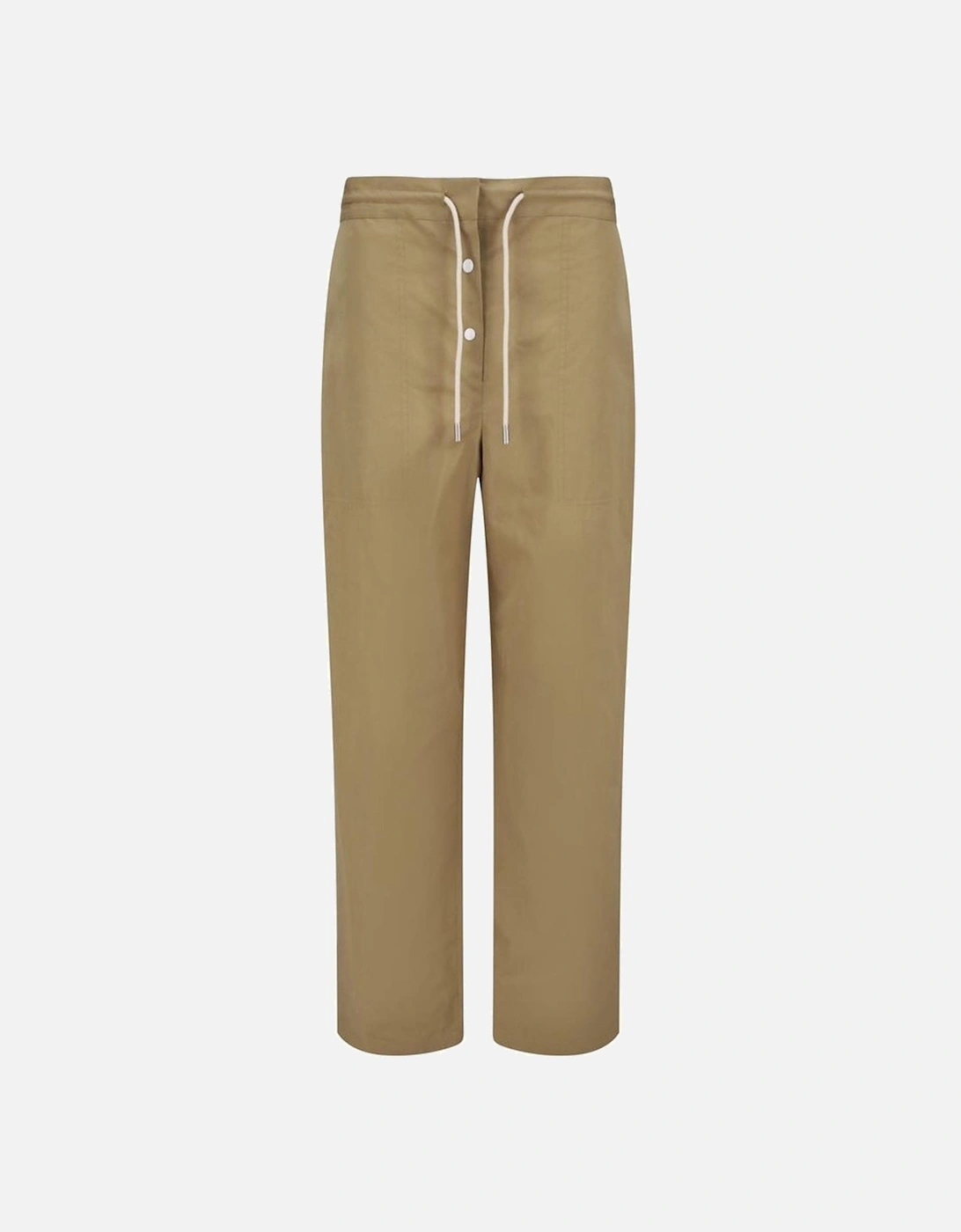 Minimalist Wide Leg Bonnette Pants with Drawstring Waist Women - Beige, 4 of 3