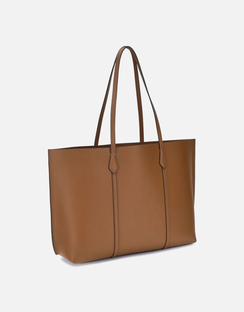 Grained Leather Tote Bag with Removable Clutch Women - Brown Shoulder