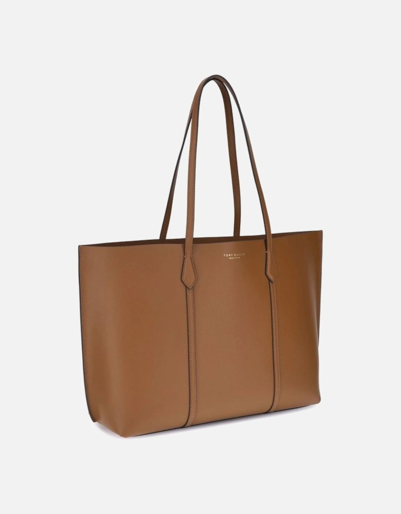 Grained Leather Tote Bag with Removable Clutch Women - Brown Shoulder