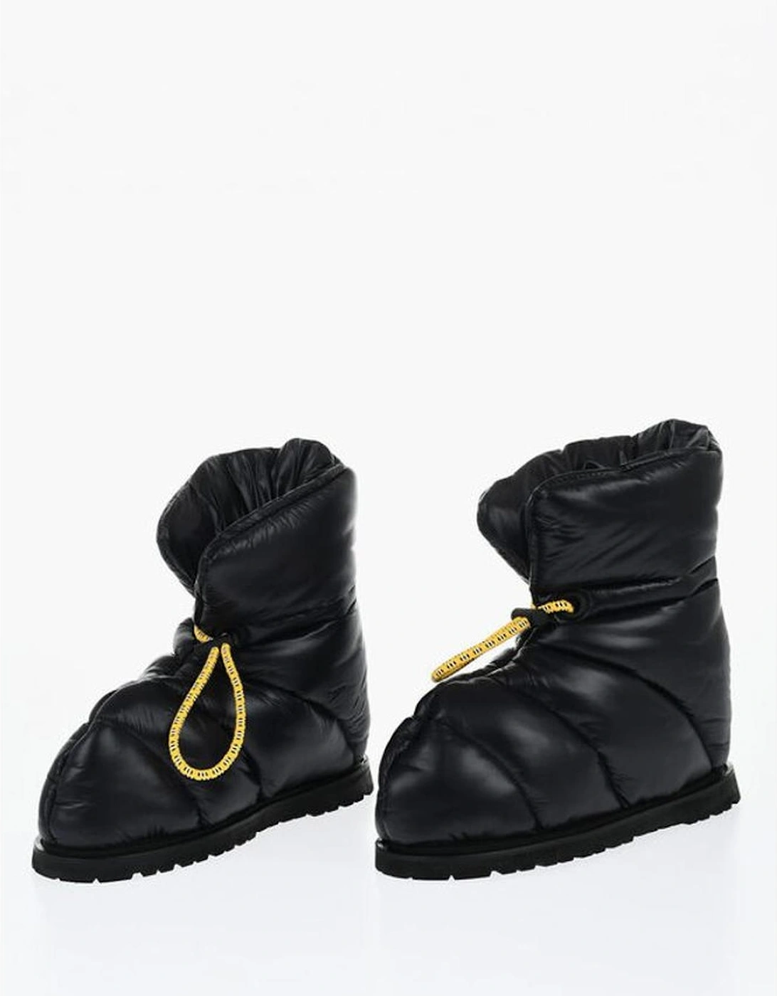 Pull-On Rubber Sole Shoes Women - Black Boots, 5 of 4