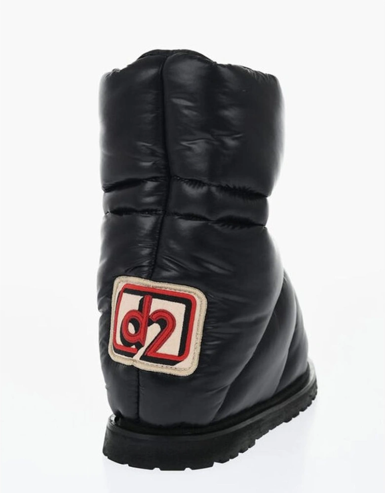 Pull-On Rubber Sole Shoes Women - Black Boots