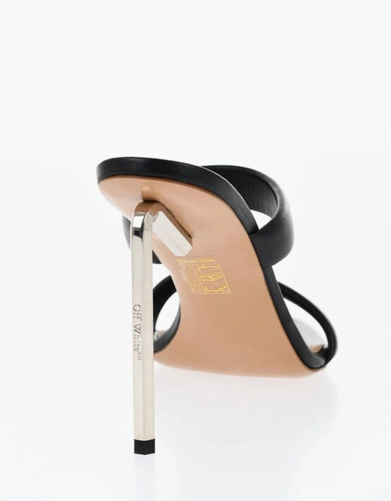 Leather Slip-On Shoes with Leather Sole Women - Black Sandals