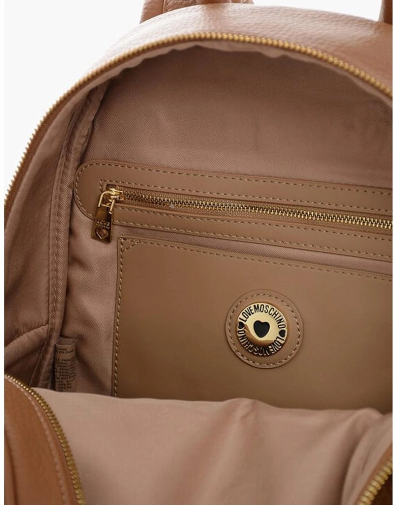 Solid Color Shoulder Bag with Adjustable Strap Women - Brown Backpacks