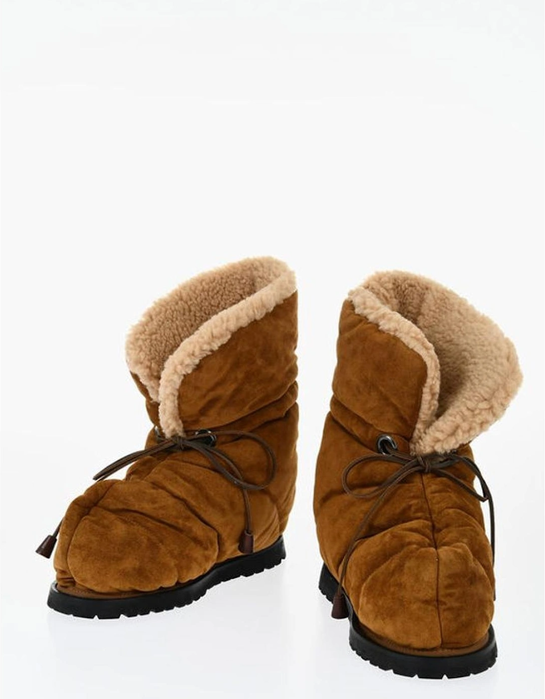 Suede Lace-Up Rugged Sole Sneakers Women - Brown Boots, 5 of 4