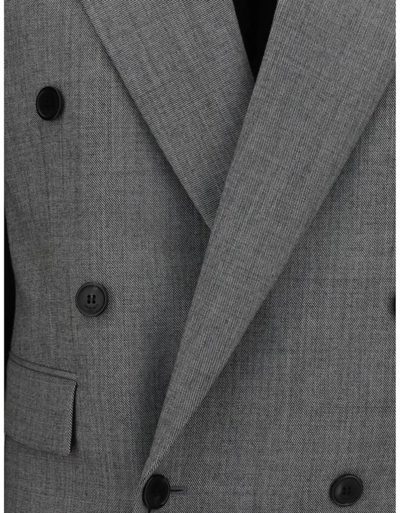 DoubleBreasted Relaxed Blazer Women - Gray Suits