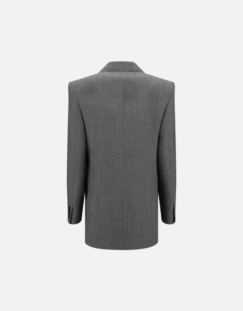 DoubleBreasted Relaxed Blazer Women - Gray Suits
