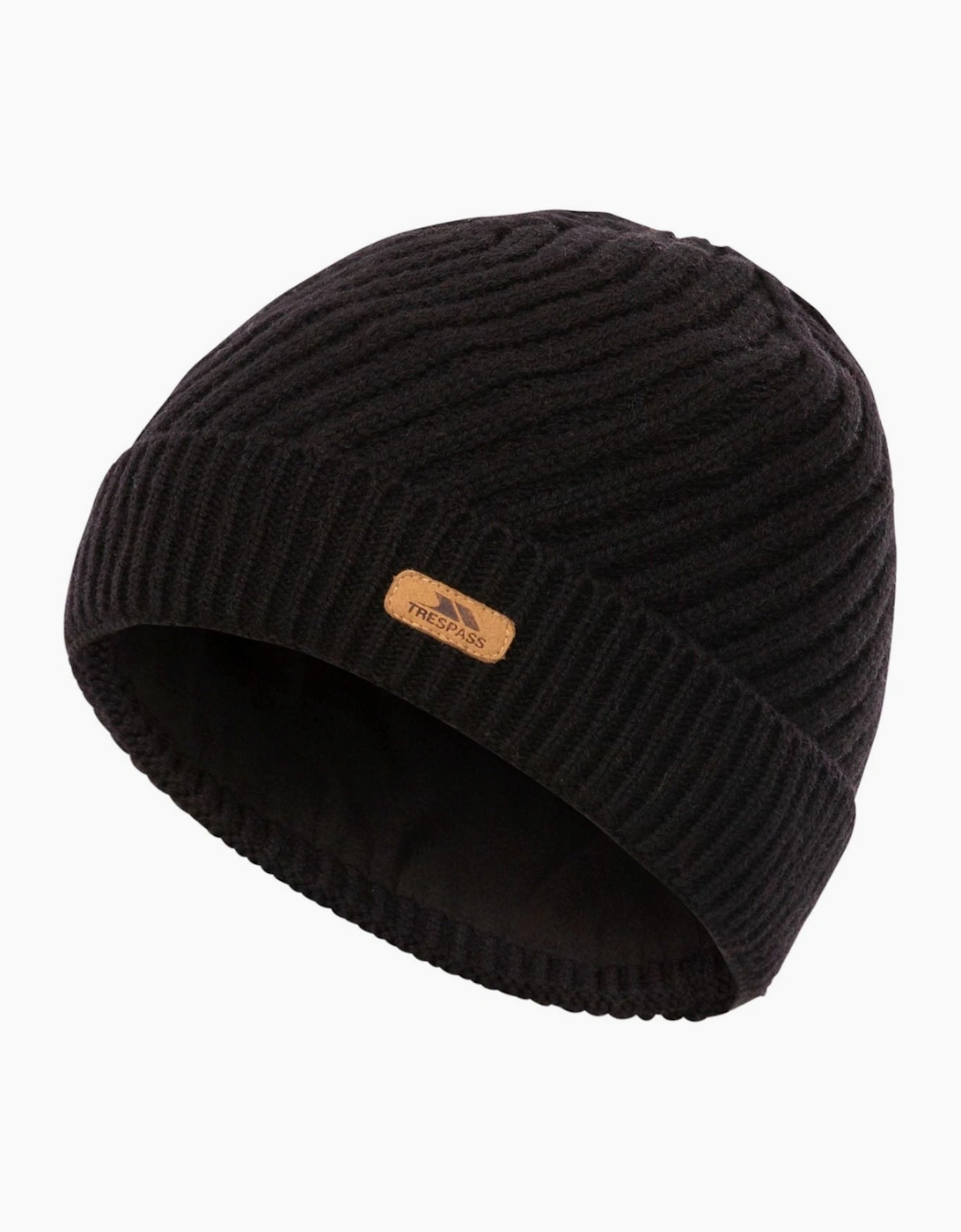 Women's Trespass Womens Twisted Fleece Lined Beanie Hat - Black - Size: ONE size
