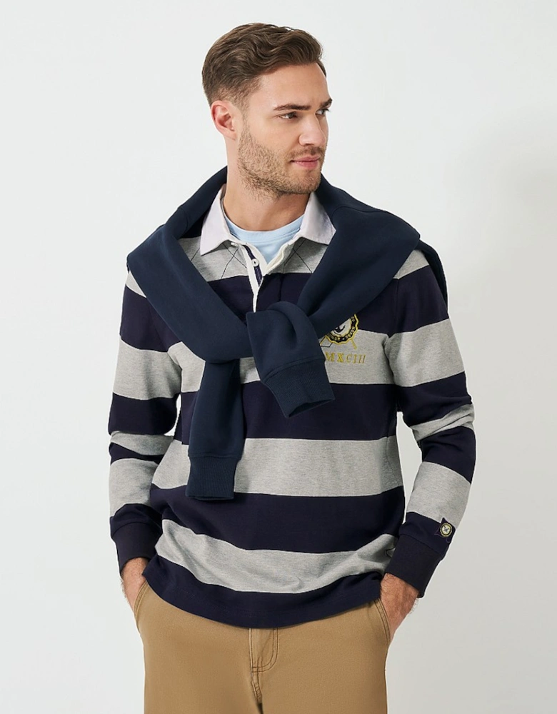 Men's Callington Rugby Jersey Heritage Dark Navy/Mid Grey Marl