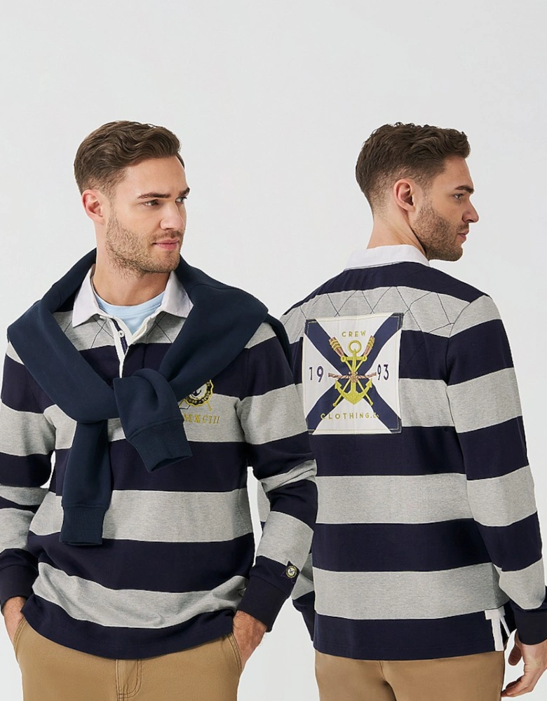 Men's Callington Rugby Jersey Heritage Dark Navy/Mid Grey Marl