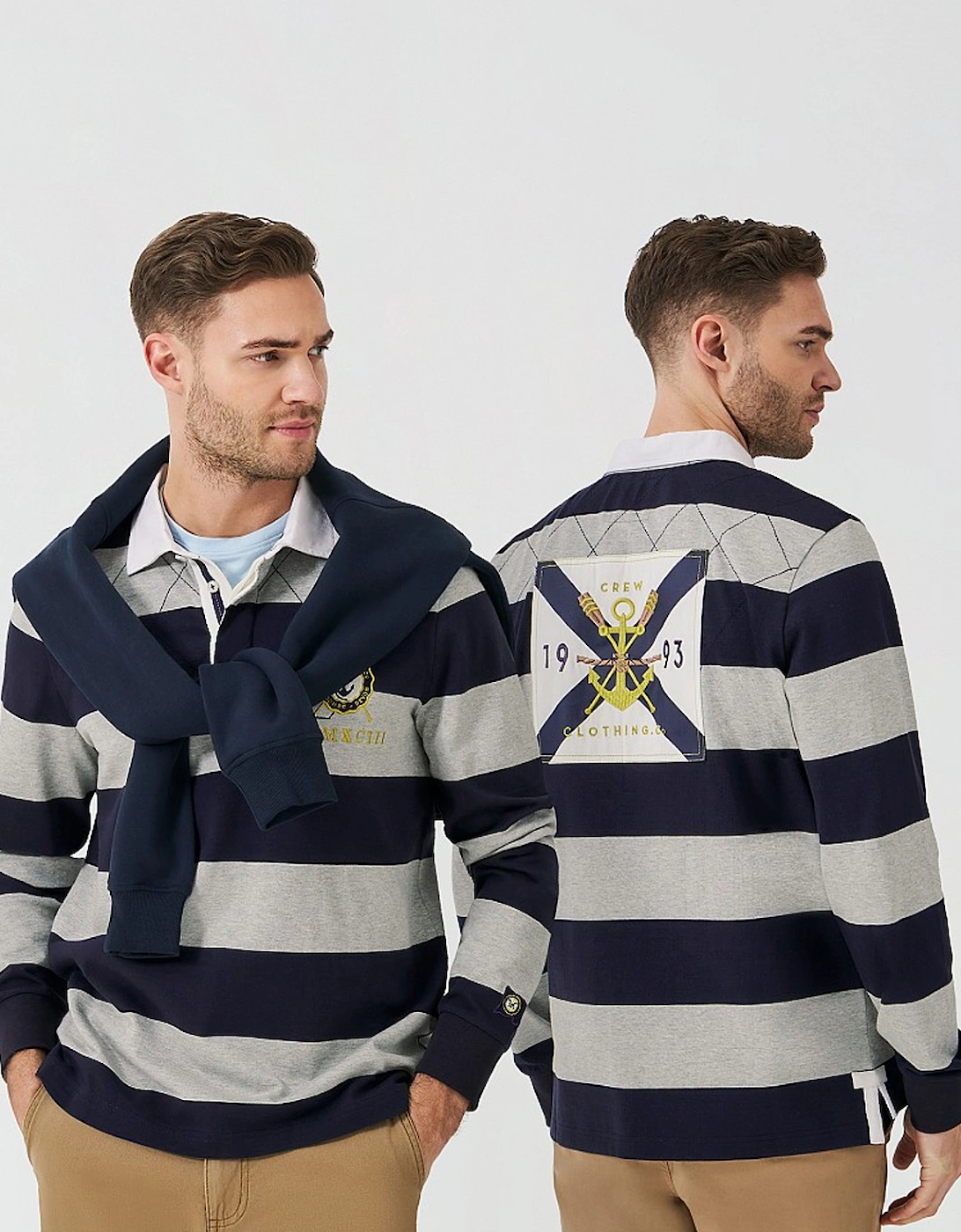 Men's Callington Rugby Jersey Heritage Dark Navy/Mid Grey Marl