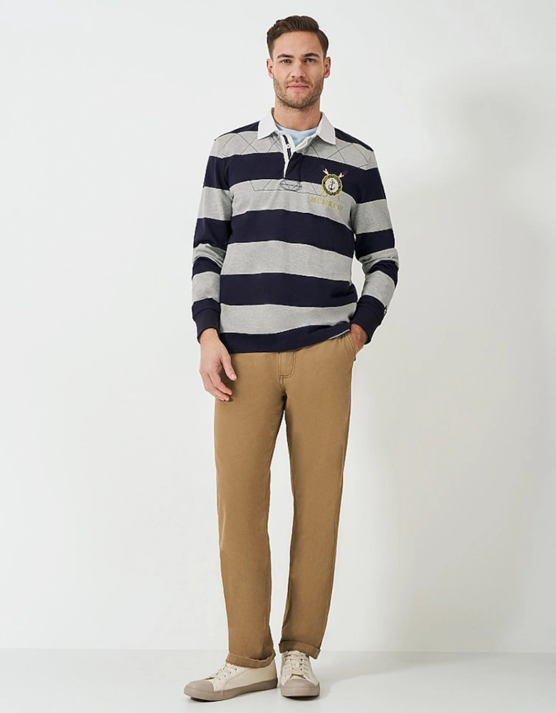 Men's Callington Rugby Jersey Heritage Dark Navy/Mid Grey Marl