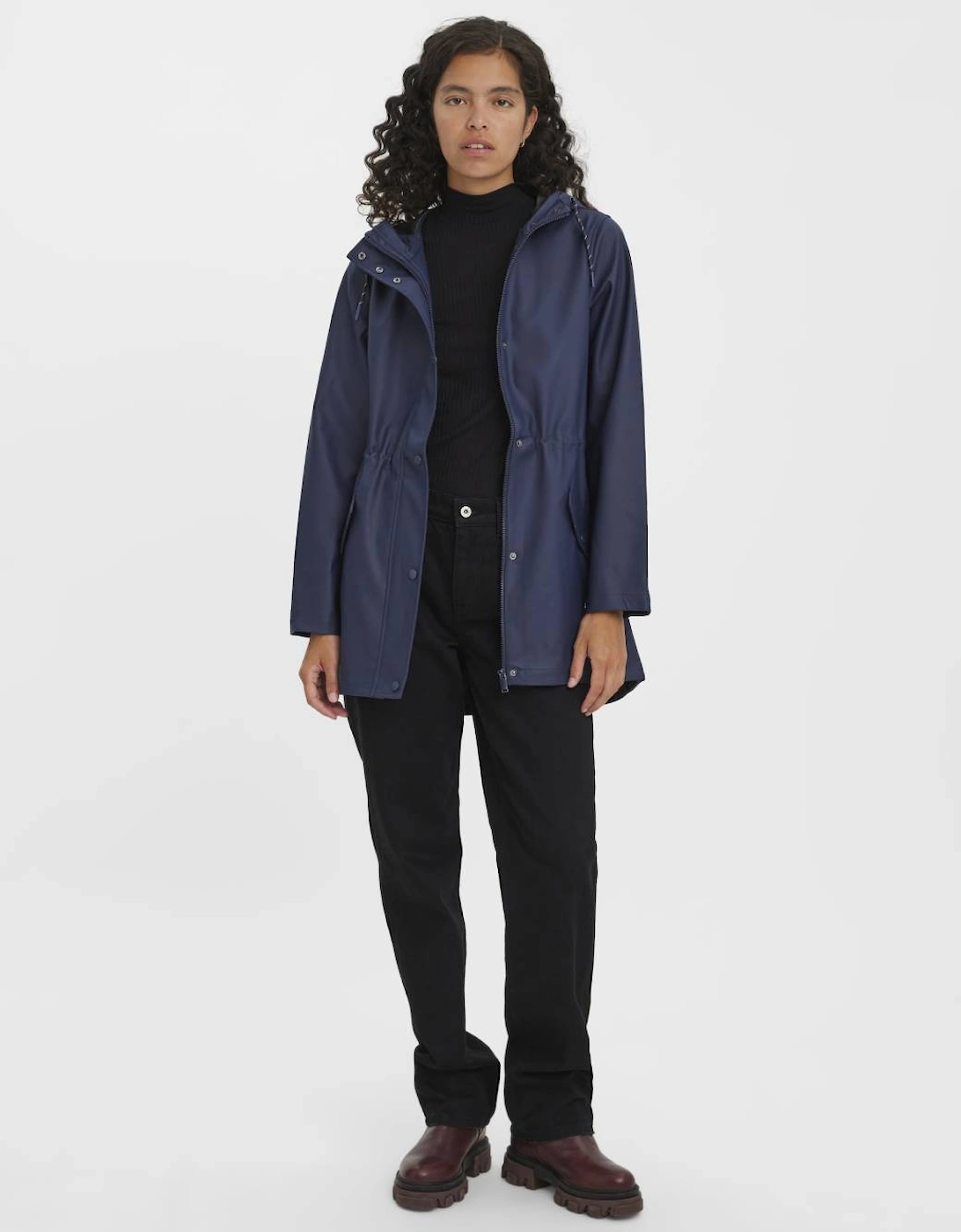 Malou Coated Jacket Navy Blazer, 6 of 5