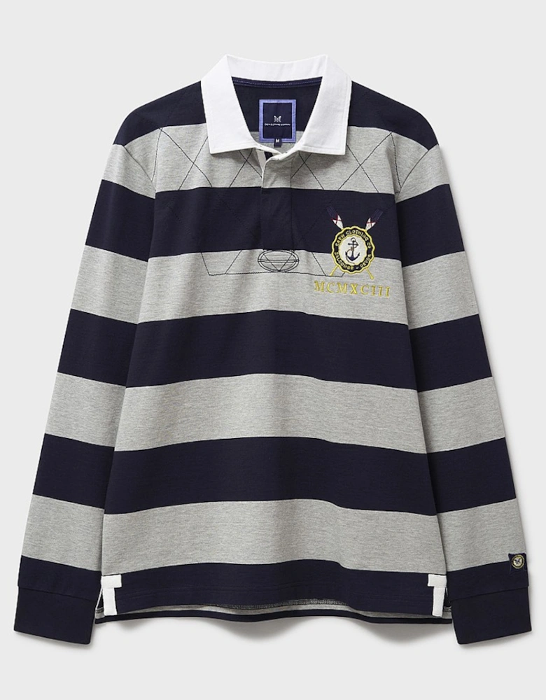 Men's Callington Rugby Jersey Heritage Dark Navy/Mid Grey Marl