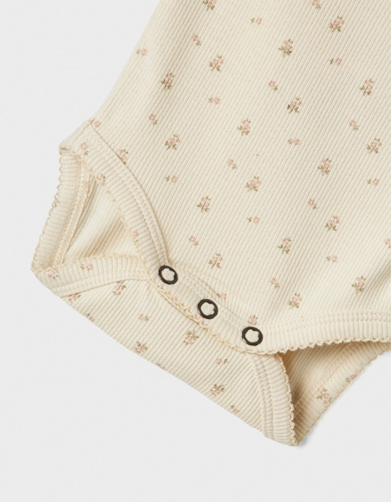 Baby Girl's Gago Long Sleeve Slim Bodysuit Turtledove Flower