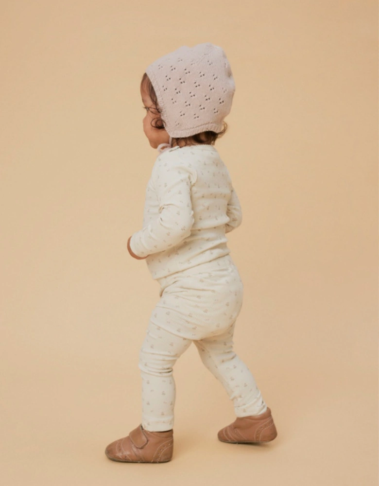 Baby Girl's Gago Long Sleeve Slim Bodysuit Turtledove Flower